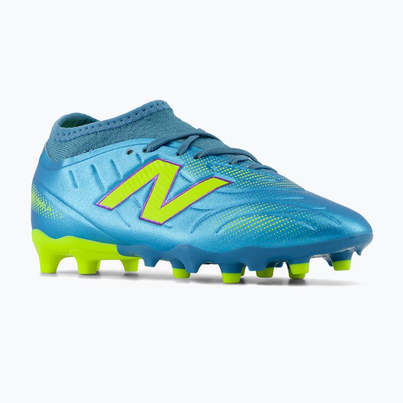 Kinder-Fußballschuhe New Balance Tekela Team V5 FG metallic blue/alkaline green