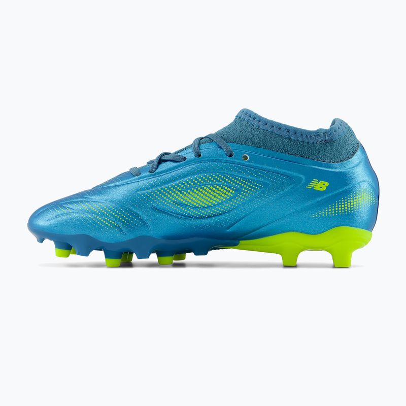 Kinder-Fußballschuhe New Balance Tekela Team V5 FG metallic blue/alkaline green 3