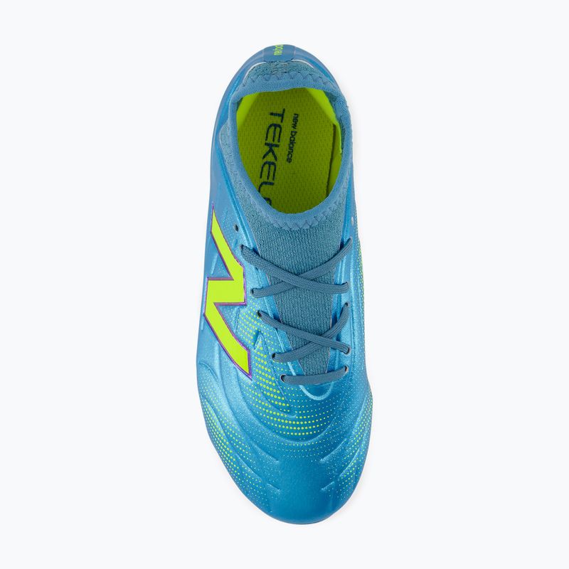 Kinder-Fußballschuhe New Balance Tekela Team V5 FG metallic blue/alkaline green 5