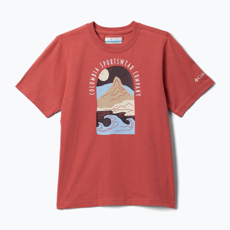 Kinder T-Shirt Columbia Valley Creek II Graphic washed red/cozy coastline