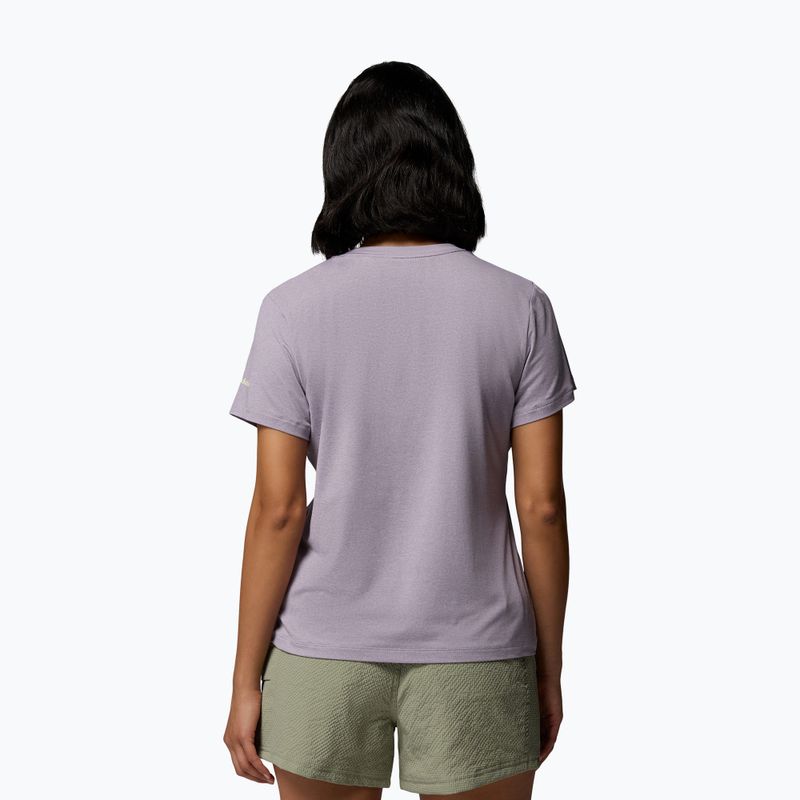 Damen T-Shirt Columbia Parsons Point Scoop Tee lavender pearl heather/canopy view 3