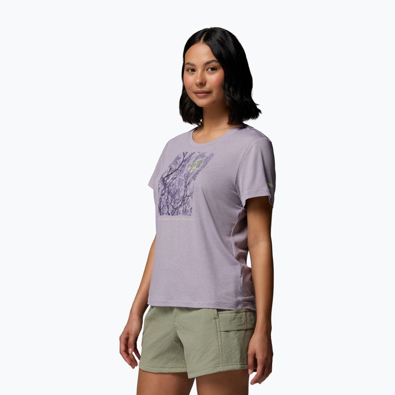 Damen T-Shirt Columbia Parsons Point Scoop Tee lavender pearl heather/canopy view 4