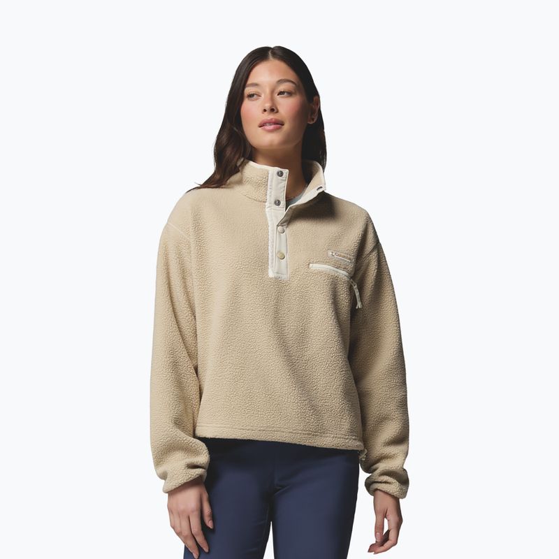 Damen-Fleecejacke Columbia Helvetia II Cropped Half Snap Fleece ancient fossil/dark stone/chalk 5