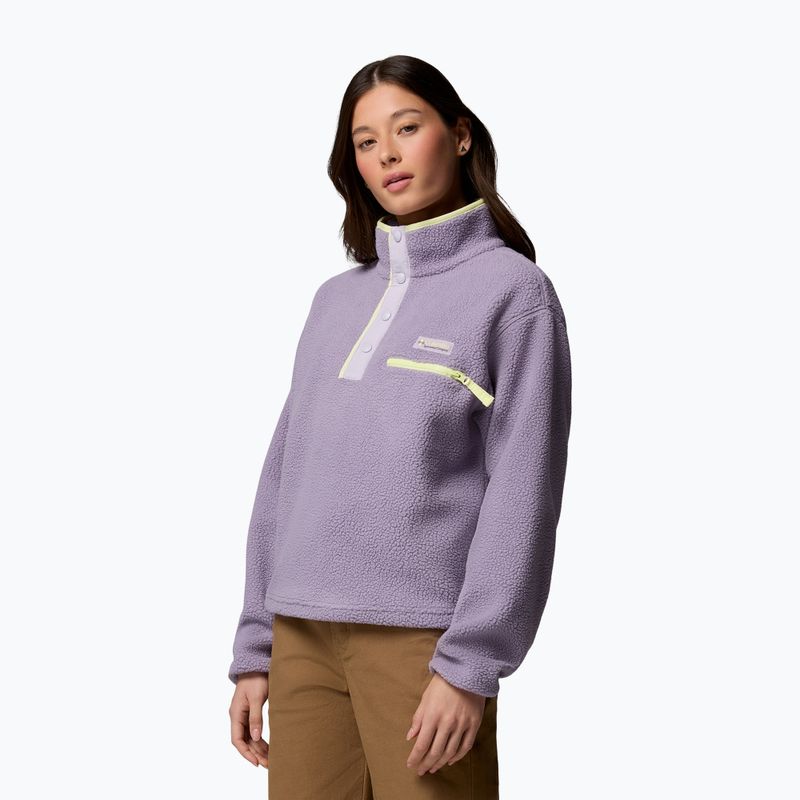 Damen-Fleecejacke Columbia Helvetia II Cropped Half Snap Fleece shale purple/lavender haze/citron haz 4