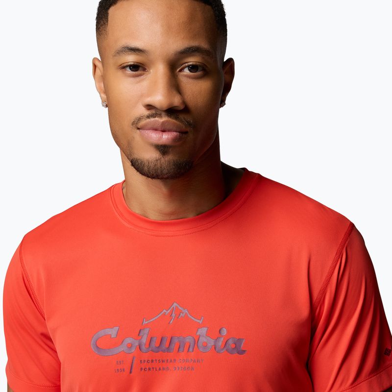 Herren T-Shirt Columbia Zero Rules Light Graphic Crew super sonic/scripted peaks 5