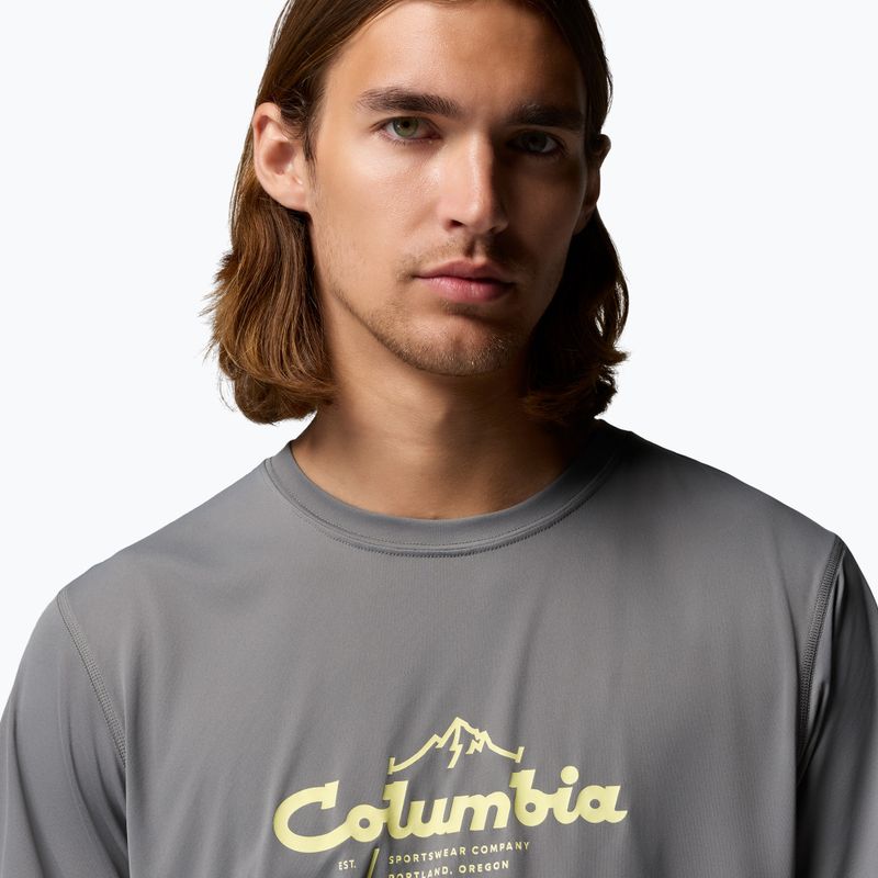 Herren T-Shirt Columbia Zero Rules Light Graphic Crew city grey/scripted peaks 5