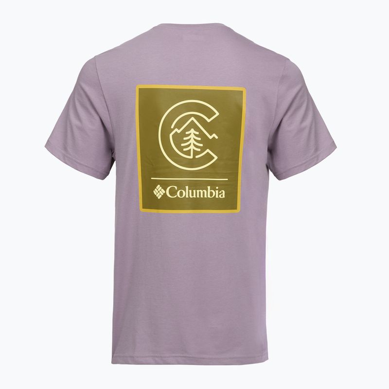 Herren T-Shirt Columbia CSC Basic Logo Back Tee shale purple/linework c badge 2