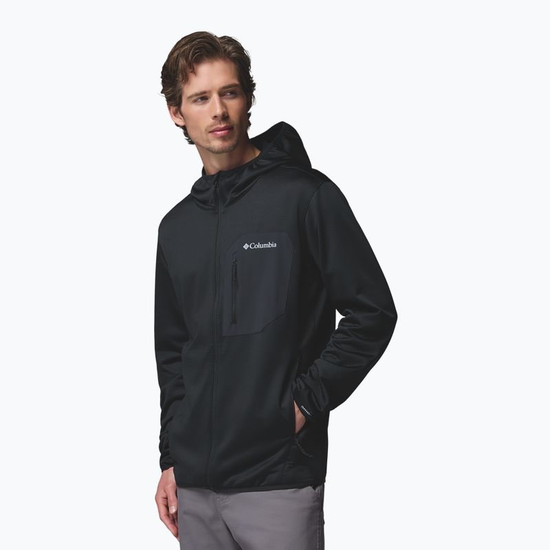 Herren Trekking-Sweatshirt Columbia Tall Heights Hdd Grid Fleece Full Zip black 4