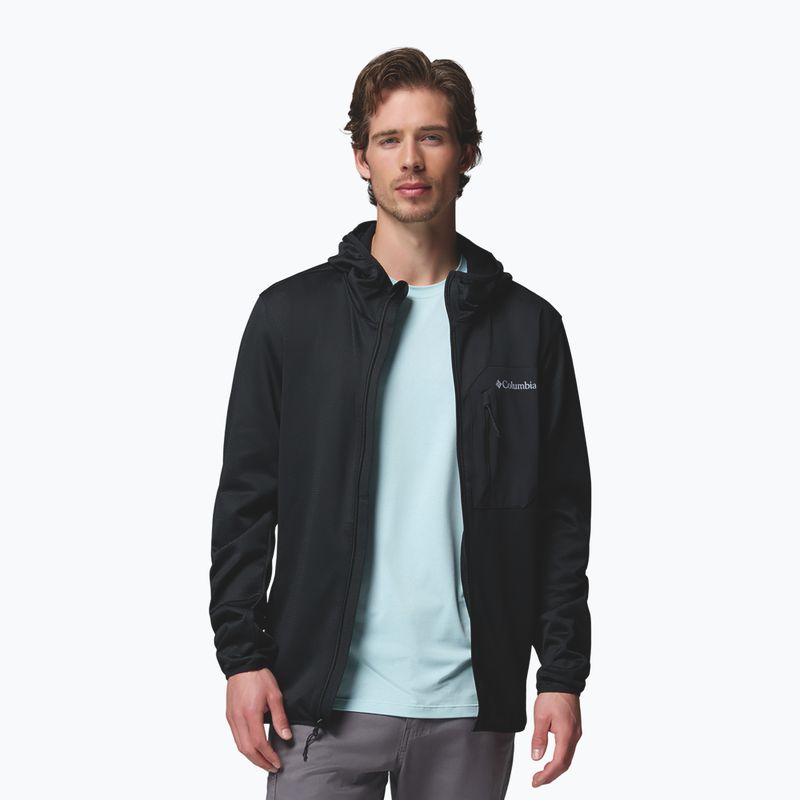 Herren Trekking-Sweatshirt Columbia Tall Heights Hdd Grid Fleece Full Zip black 5