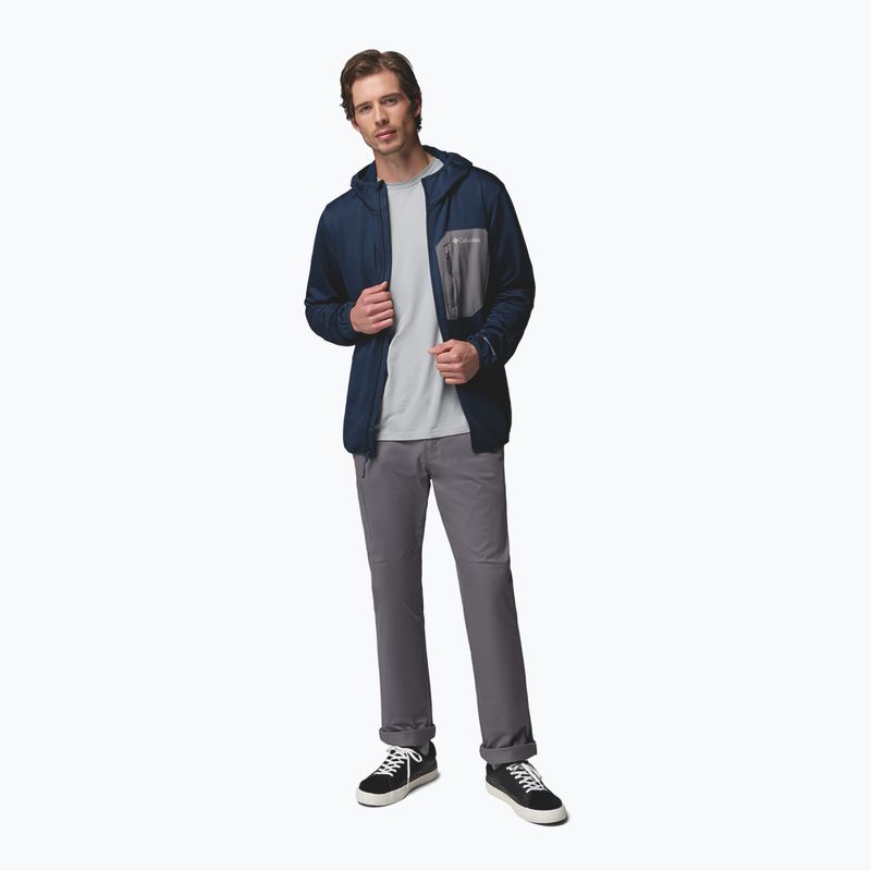 Herren Trekking-Sweatshirt Columbia Tall Heights Hdd Grid Fleece Full Zip collegiate navy/city grey 2