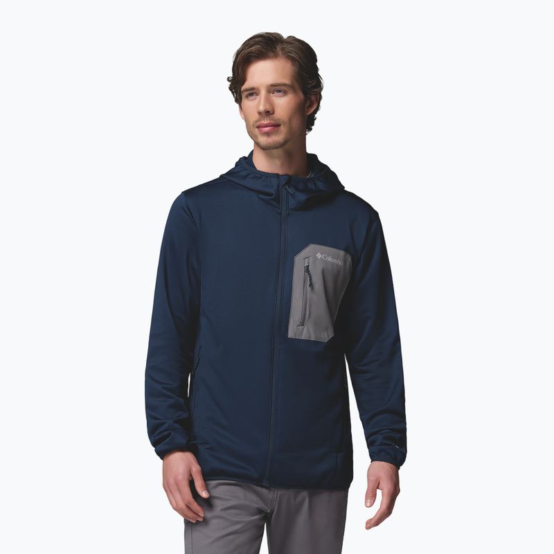 Herren Trekking-Sweatshirt Columbia Tall Heights Hdd Grid Fleece Full Zip collegiate navy/city grey 5