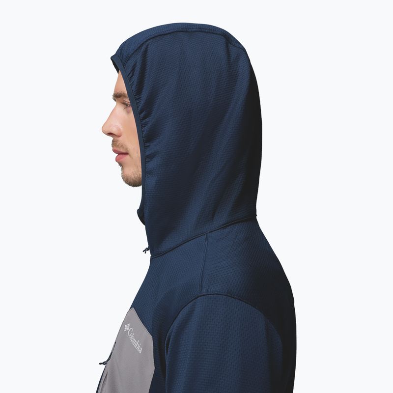 Herren Trekking-Sweatshirt Columbia Tall Heights Hdd Grid Fleece Full Zip collegiate navy/city grey 6