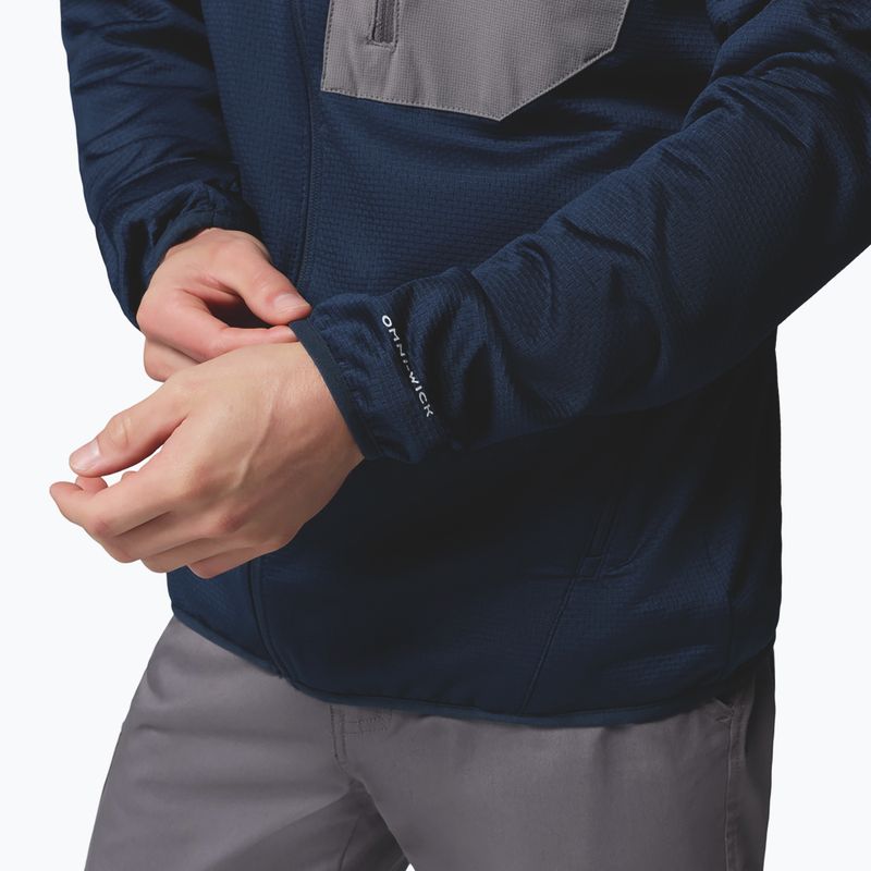 Herren Trekking-Sweatshirt Columbia Tall Heights Hdd Grid Fleece Full Zip collegiate navy/city grey 7