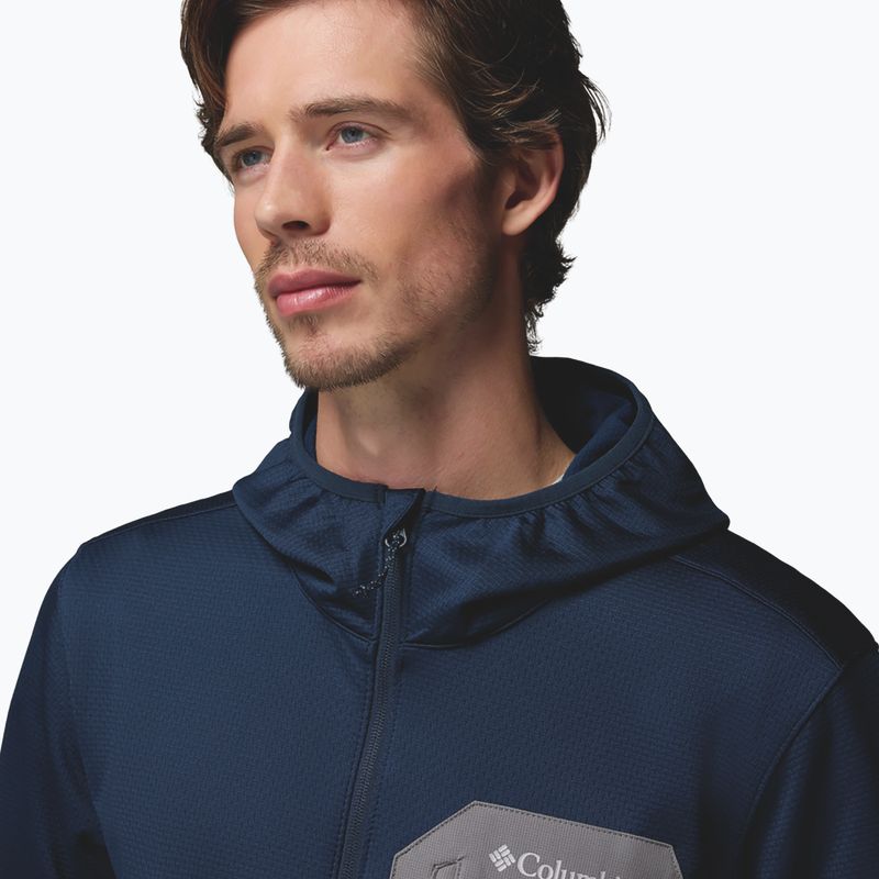 Herren Trekking-Sweatshirt Columbia Tall Heights Hdd Grid Fleece Full Zip collegiate navy/city grey 8