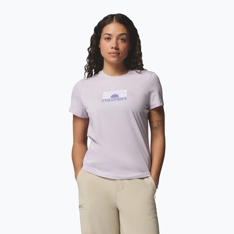Damen T-Shirt Columbia Ruby Springs Graphic Fitted lavender pearl/brandrise 4