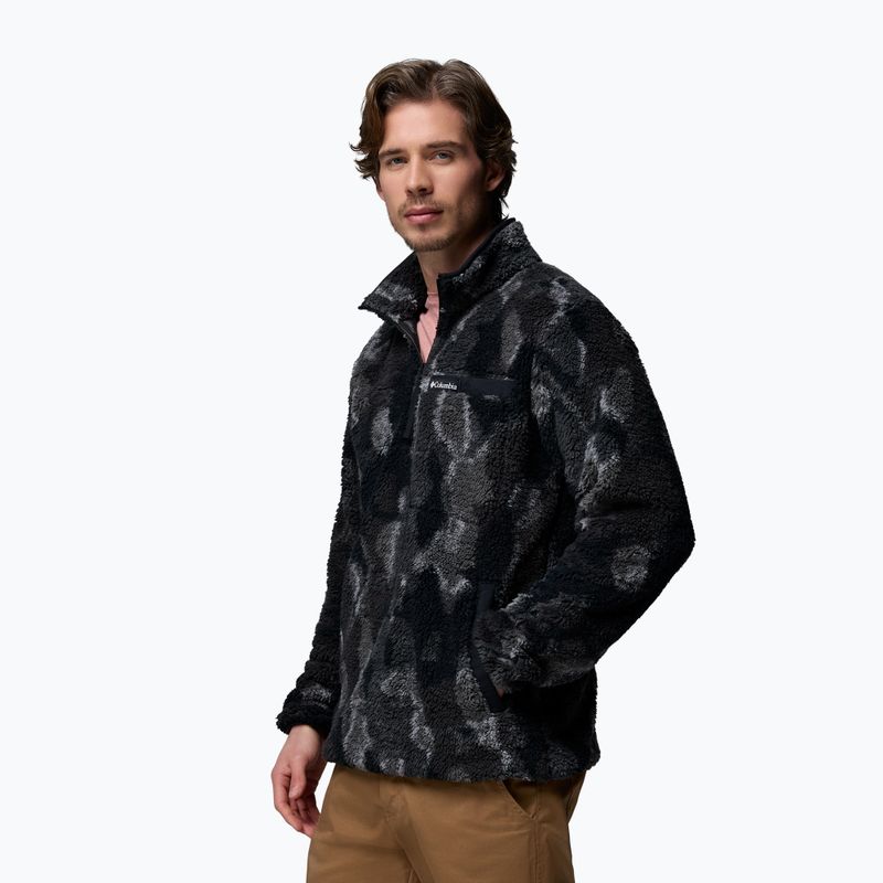 Herren Sweatshirt Columbia Rugged Ridge High Pile Half Zip black treebark 4