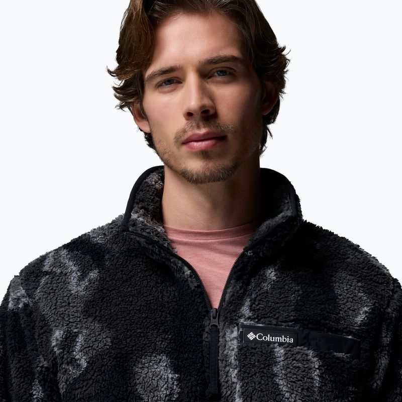 Herren Sweatshirt Columbia Rugged Ridge High Pile Half Zip black treebark 5