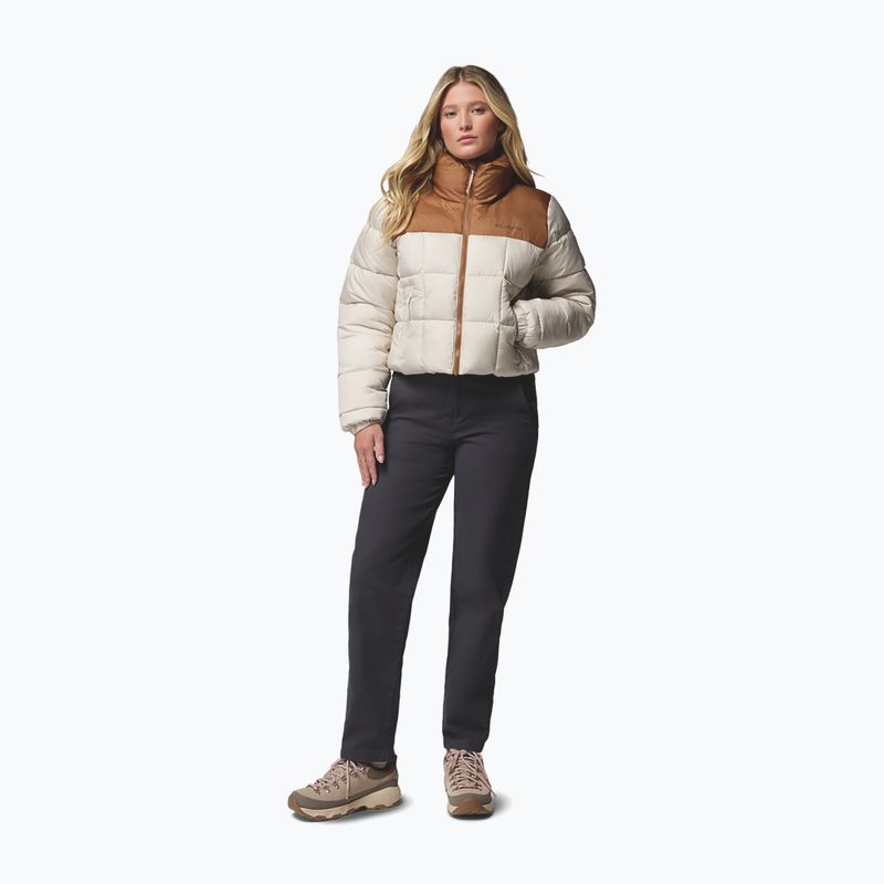 Gefütterte Damenjacke Columbia Puffect III Cropped dark stone/camel brown 2