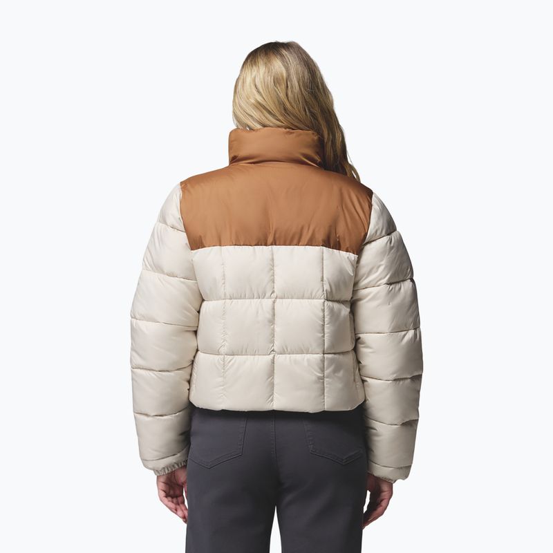 Gefütterte Damenjacke Columbia Puffect III Cropped dark stone/camel brown 3