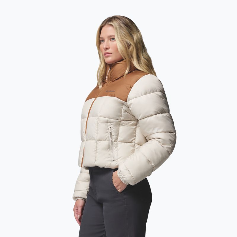 Gefütterte Damenjacke Columbia Puffect III Cropped dark stone/camel brown 5