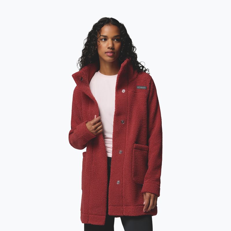 Fleecejacke für Damen Columbia Panorama Long red oxide 4