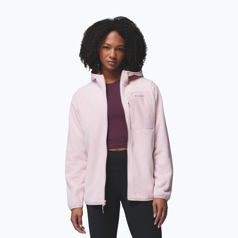 Fleecejacke für Damen Columbia Pacific Arch 200 Hooded Full Zip Fleece mineral pink 5