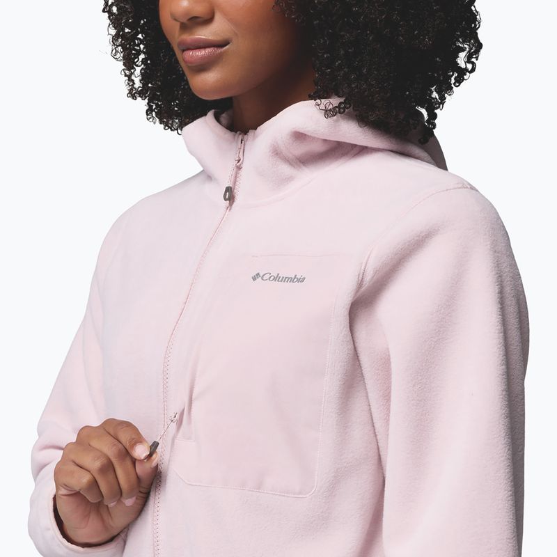 Fleecejacke für Damen Columbia Pacific Arch 200 Hooded Full Zip Fleece mineral pink 7
