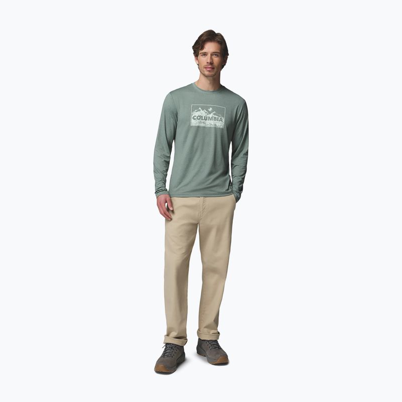 Longsleeve Herren Columbia Parsons Point LS Graphic Tee sedona sage heather framed peakscape 2