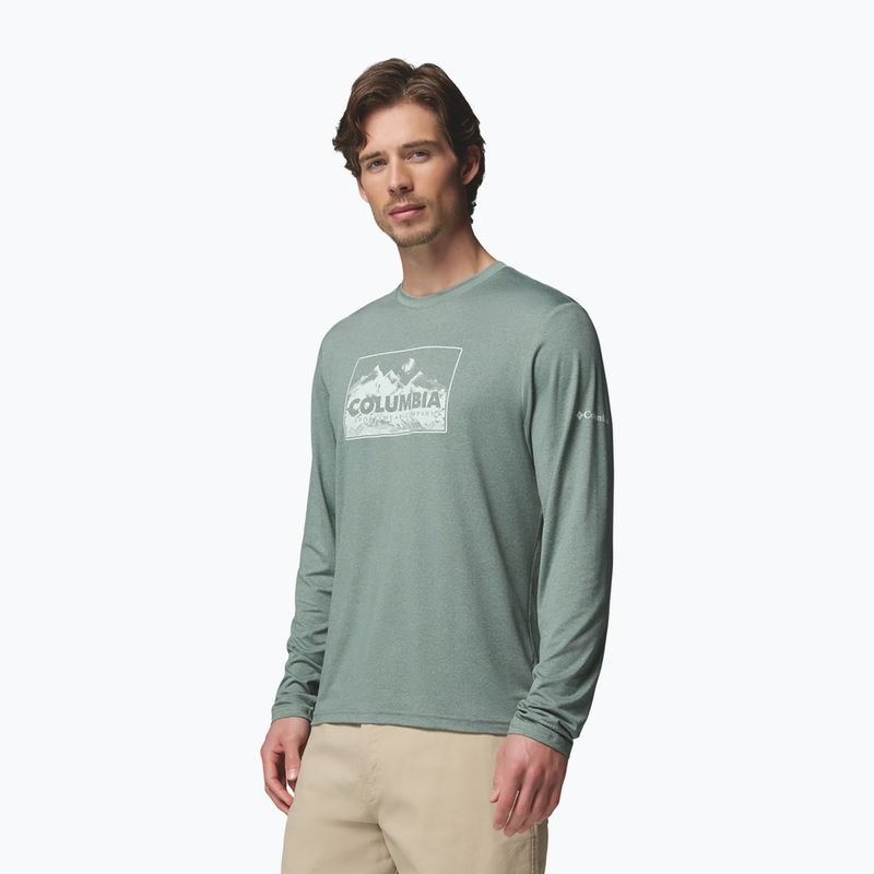 Longsleeve Herren Columbia Parsons Point LS Graphic Tee sedona sage heather framed peakscape 4