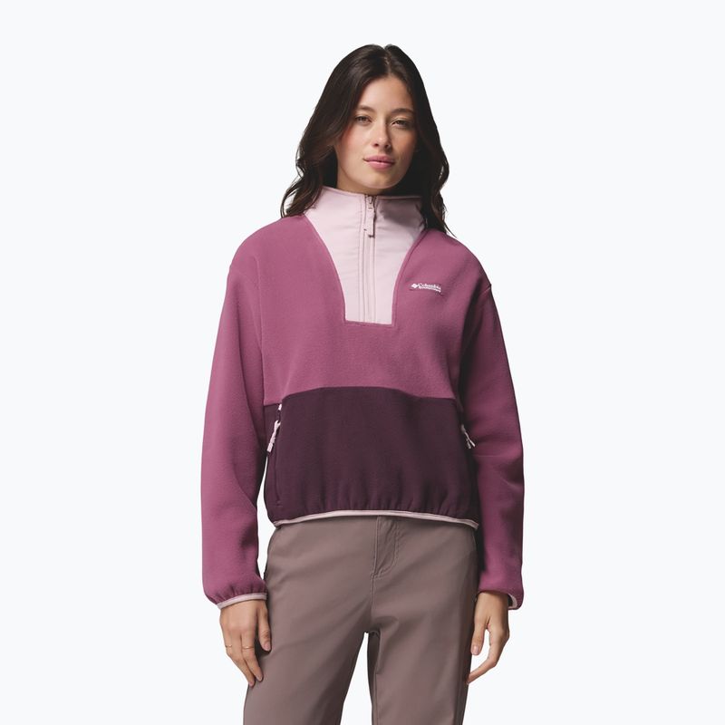 Fleecejacke für Damen Columbia Sequoia Grove II Half Zip Fleece Antique Mauve/Moonvista/Mineral Pink