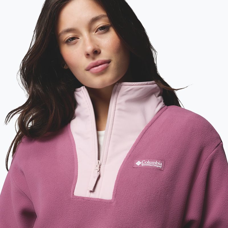 Fleecejacke für Damen Columbia Sequoia Grove II Half Zip Fleece Antique Mauve/Moonvista/Mineral Pink 5