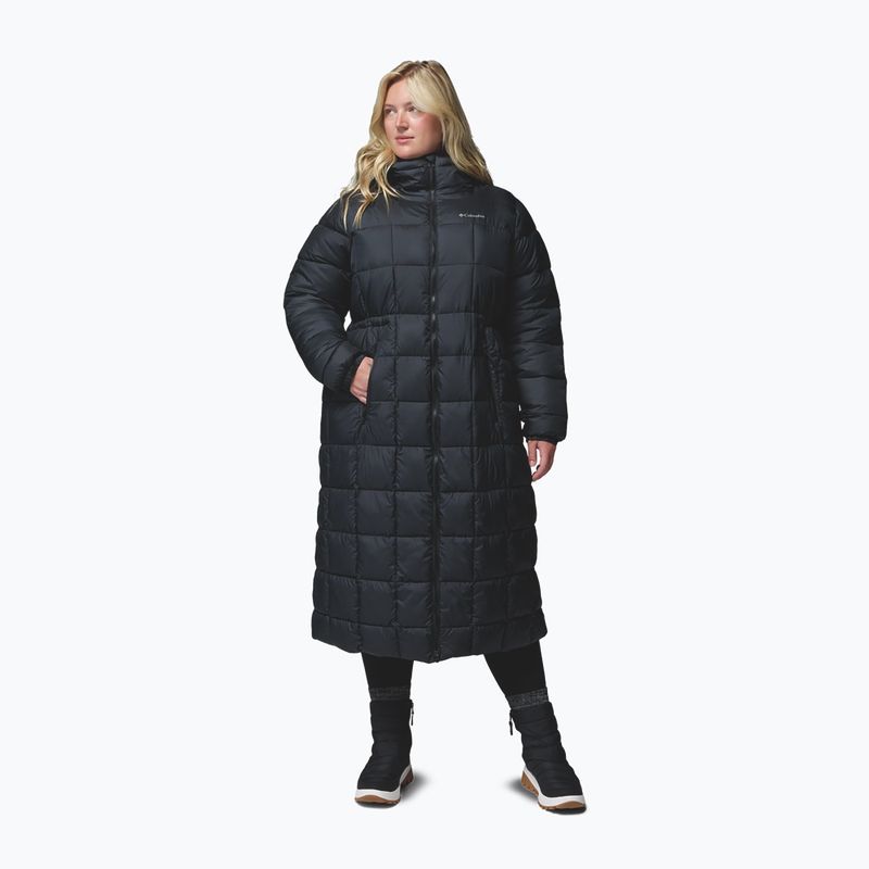 Damenwattierter Mantel Columbia Puffect III Long schwarz