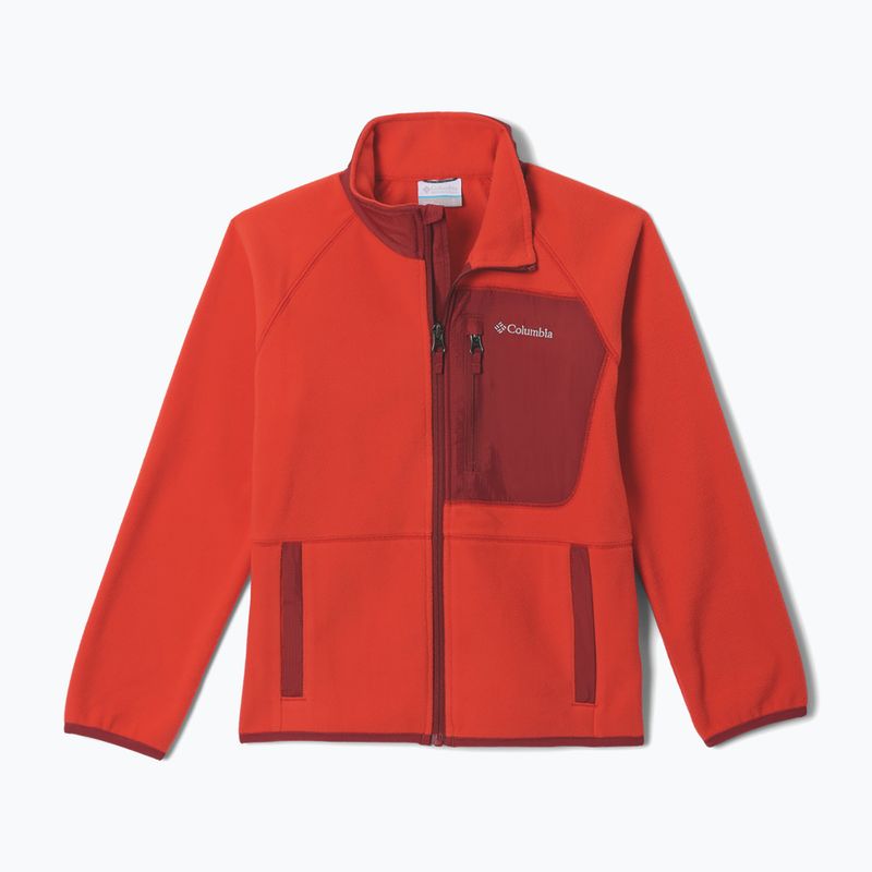 Kinder Fleecejacke Columbia Fast Trek V Full Zip super sonic/red oxide
