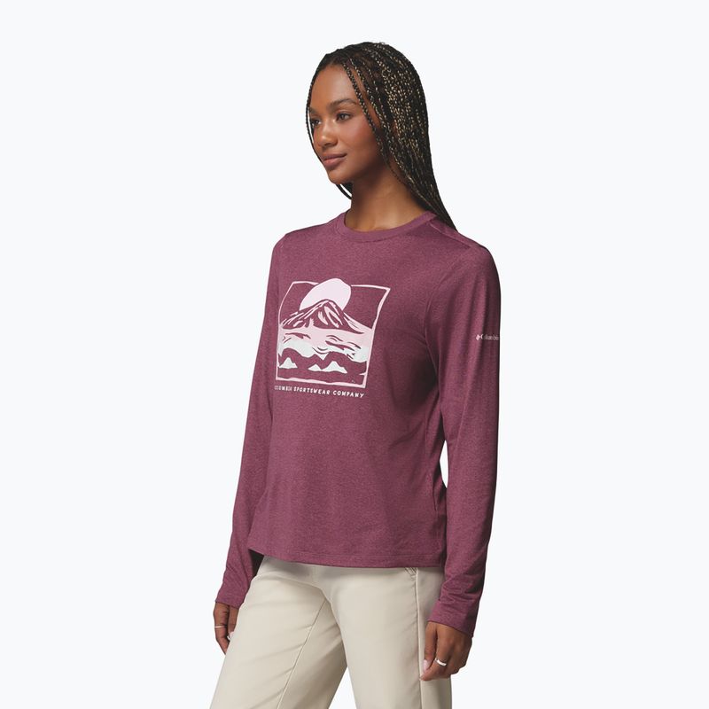 Damen-Longsleeve Columbia Parsons Point LS Graphic Tee antique mauve heather/all terrain 4