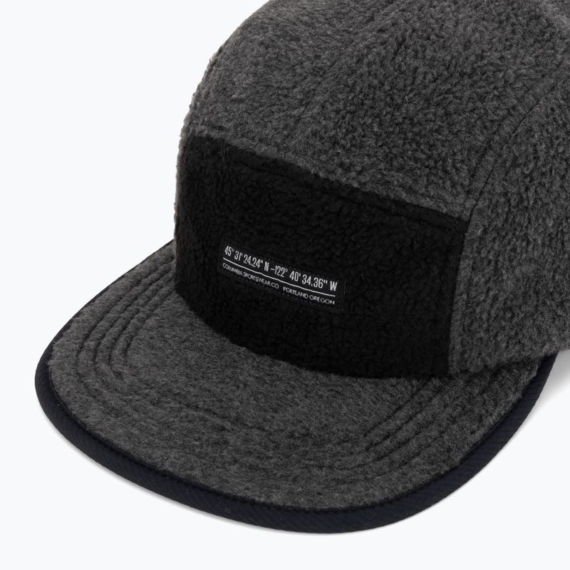 Basecap Columbia Creek Side Thermal 5 Panel charcoal heather fleece/black ripstop 3