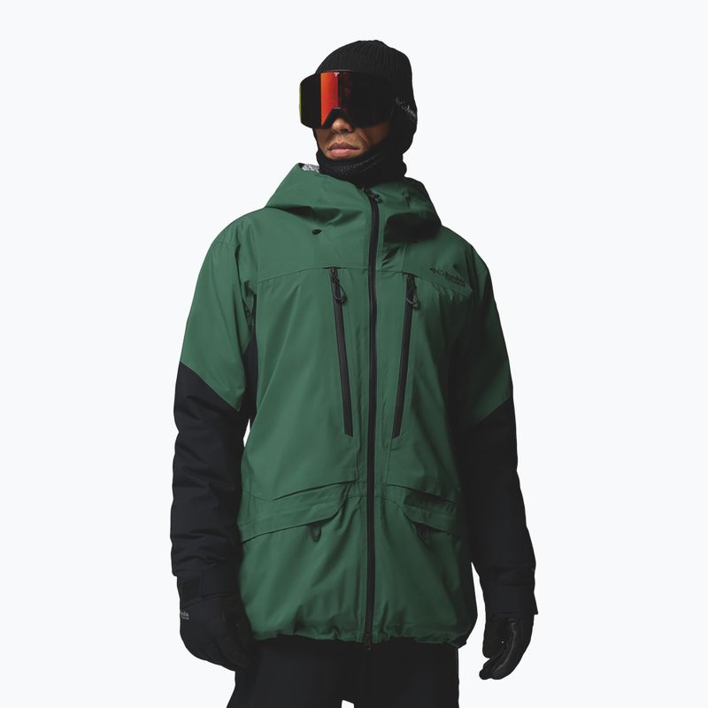 Herren-Skijacke Columbia Platinum Peak Insulated rain forest/black