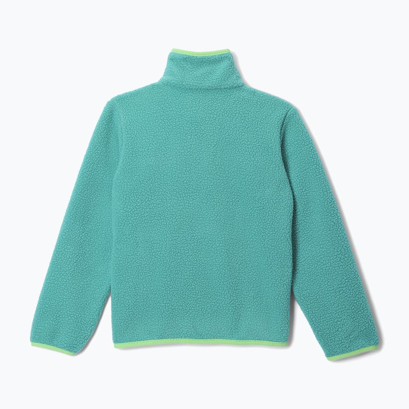Kinder Fleecejacke Columbia Halvetia II Half Snap Fleece teal/black 2