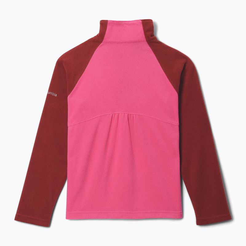 Kinder Fleecejacke Columbia Glacial Fleece Half Zip nico/red oxide 2