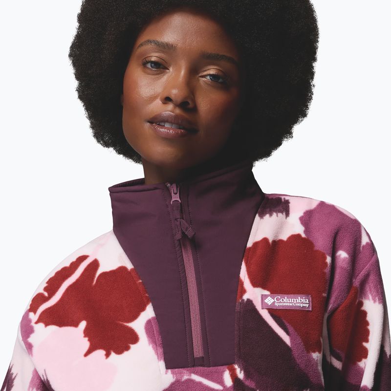 Fleecejacke für Damen Columbia Sequoia Grove II Printed Half Zip antique mauve ikatbloom 5