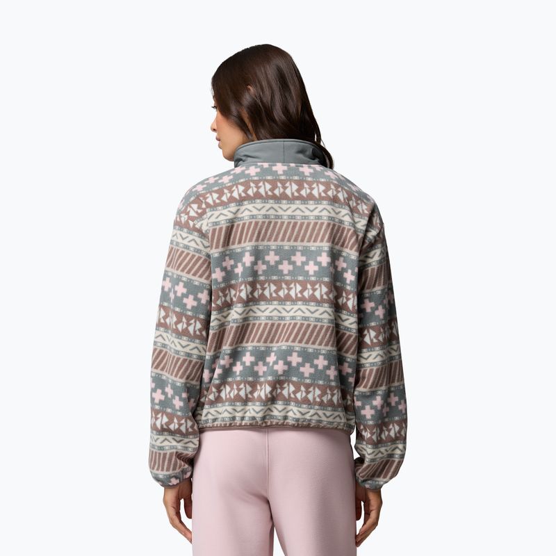 Fleecejacke für Damen Columbia Sequoia Grove II Printed Half Zip Iron Wizard Island 3