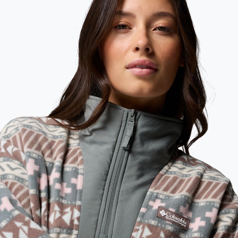 Fleecejacke für Damen Columbia Sequoia Grove II Printed Half Zip Iron Wizard Island 5