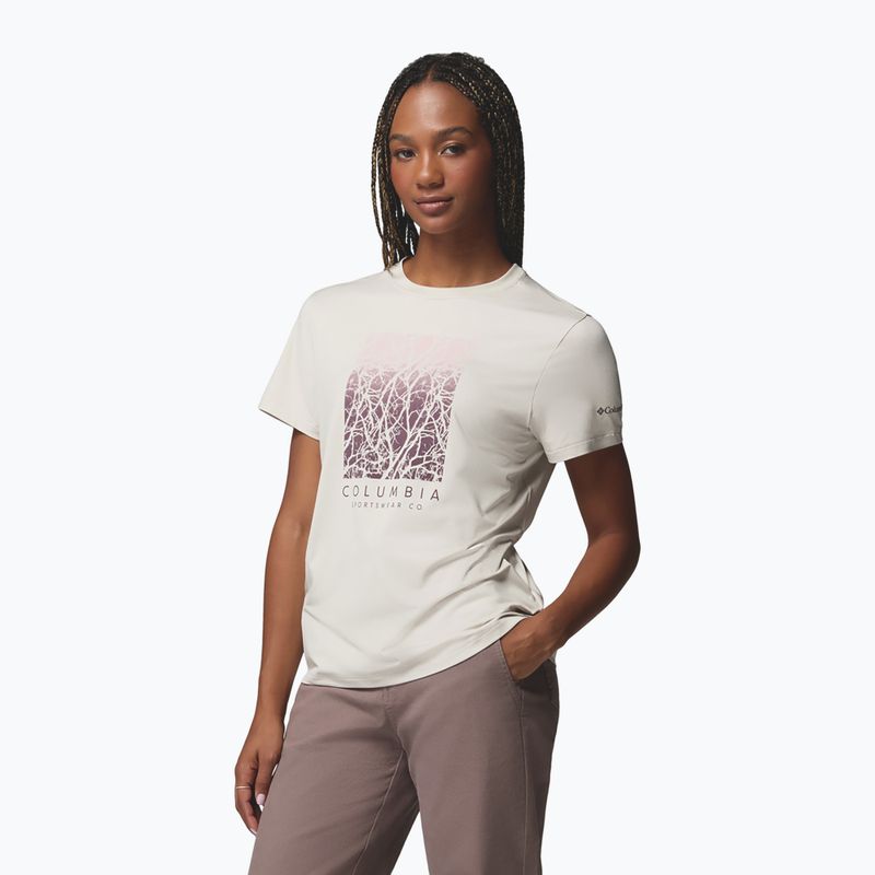 Damen-T-Shirt Columbia Parsons Point SS Graphic Tee dark stone heather/treescape 4