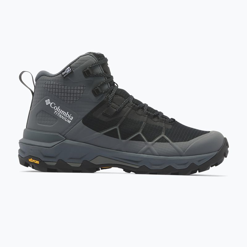 Damen-Trekkingschuhe Columbia Peakfreak Titanum Outdry Mid black/sedona sage