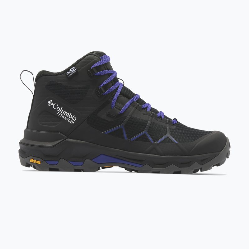 Damen-Trekkingschuhe Columbia Peakfreak Titanum Outdry Mid black/purple quartz