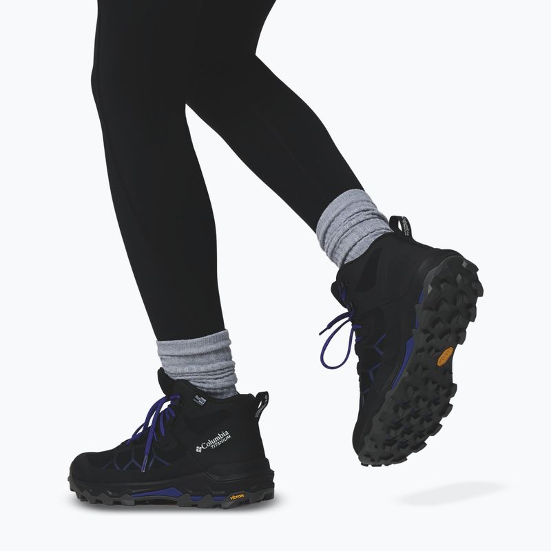 Damen-Trekkingschuhe Columbia Peakfreak Titanum Outdry Mid black/purple quartz 6