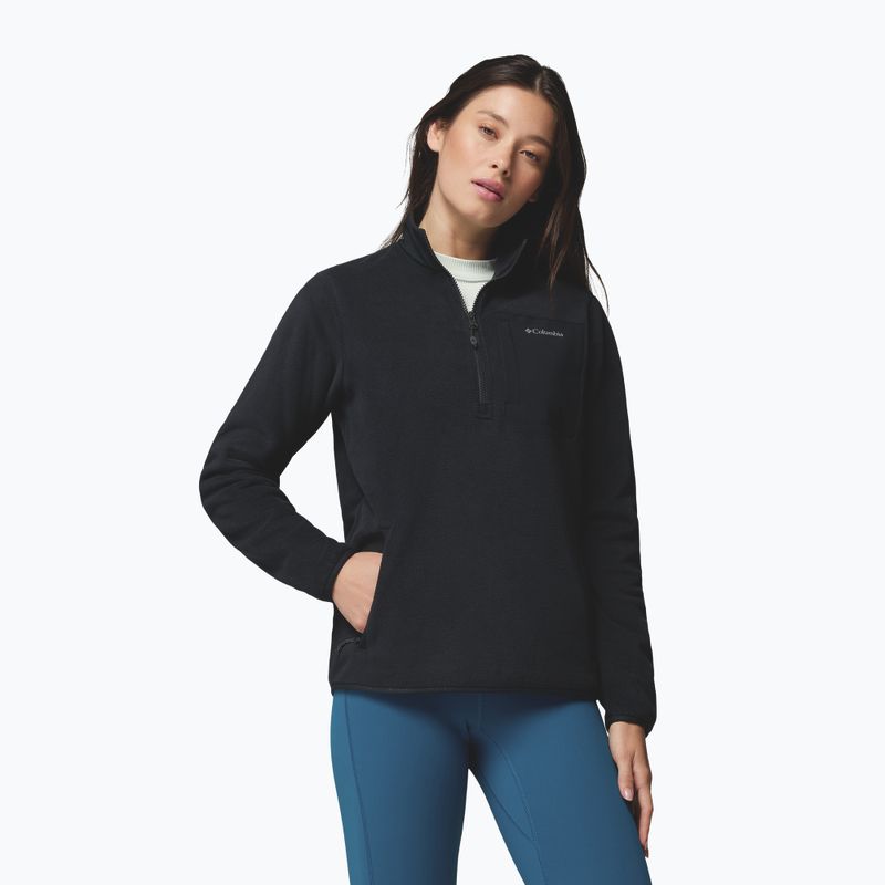 Fleecejacke für Damen Columbia Pacific Arch 200 Half Zip Fleece Black 5