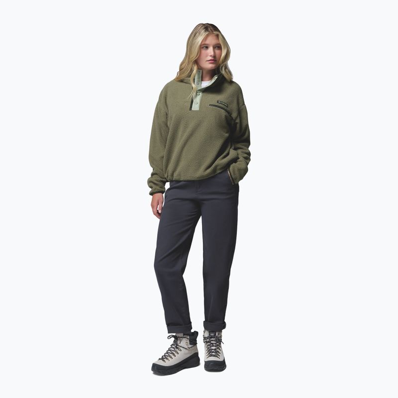 Fleecejacke für Damen Columbia Helvetia II Cropped Half Snap Fleece stone green/safari 2