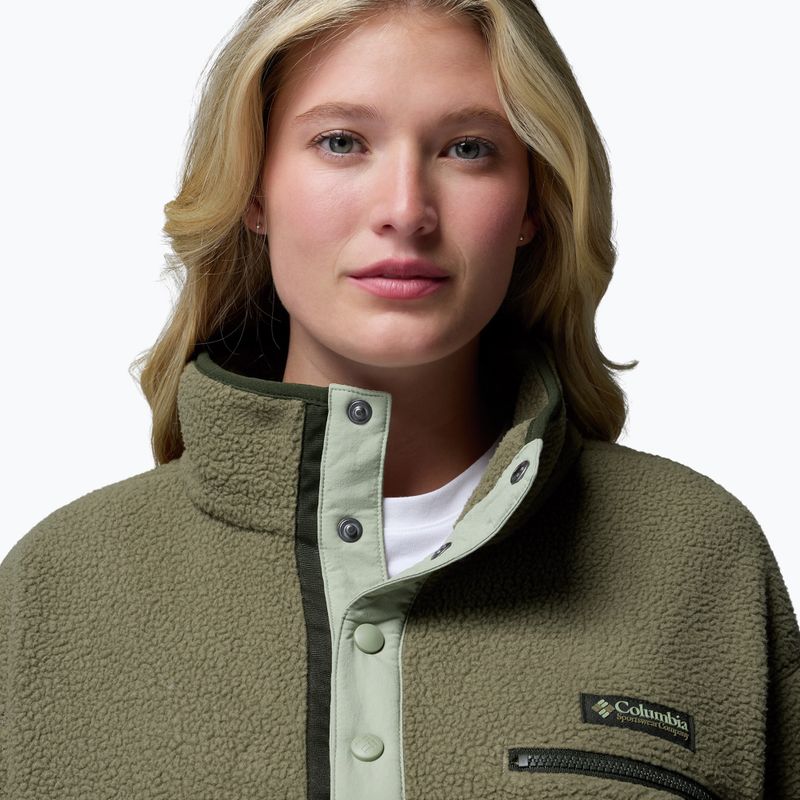 Fleecejacke für Damen Columbia Helvetia II Cropped Half Snap Fleece stone green/safari 5
