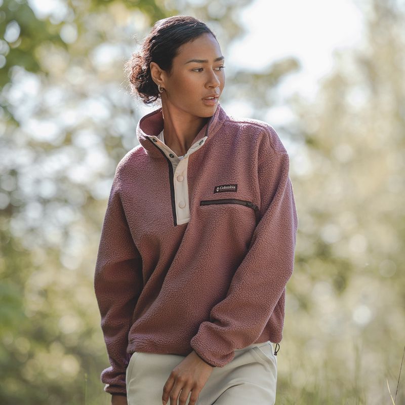 Fleecejacke für Damen Columbia Helvetia II Cropped Half Snap Fleece antique mauve/mineral pink 8
