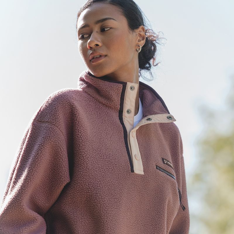 Fleecejacke für Damen Columbia Helvetia II Cropped Half Snap Fleece antique mauve/mineral pink 9